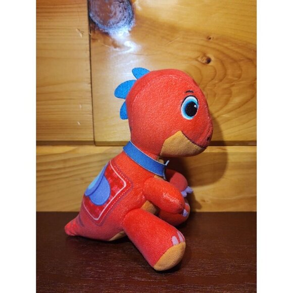 Dino Ranch Mini Dinosaur Plush BLITZ 6" Plush Red And Green Stuffed Dinosaur - Picture 4 of 8